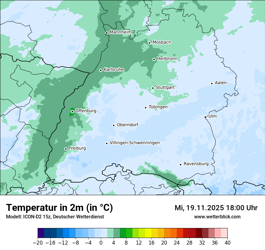 Modellkarten Temperatur