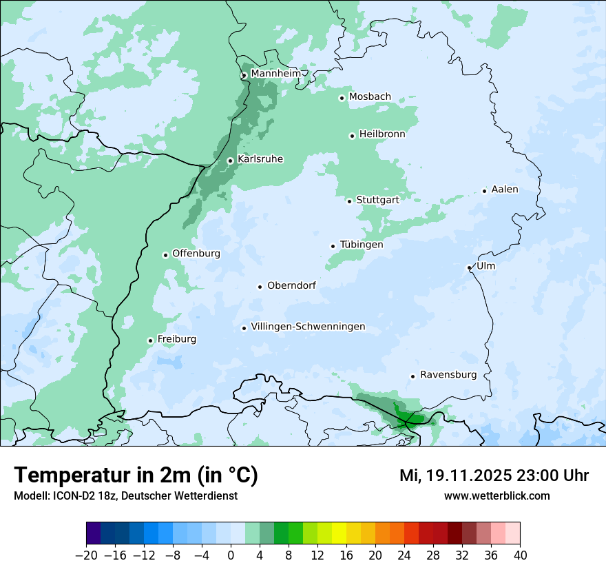 Modellkarten Temperatur