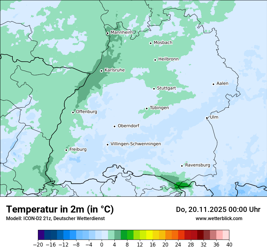 Modellkarten Temperatur