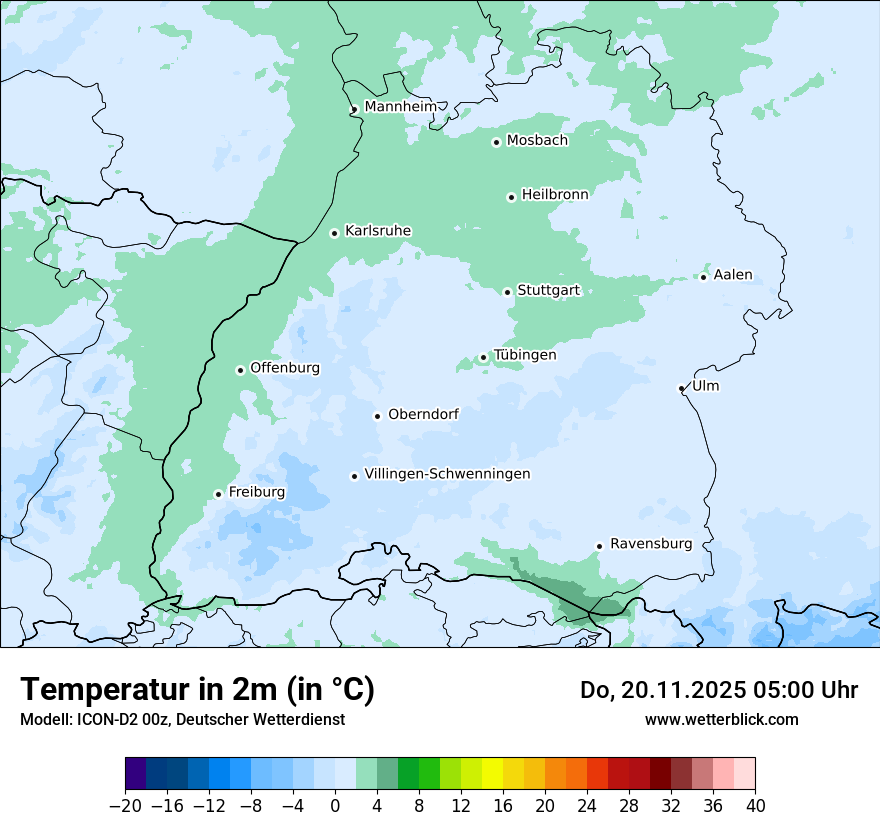 Modellkarten Temperatur