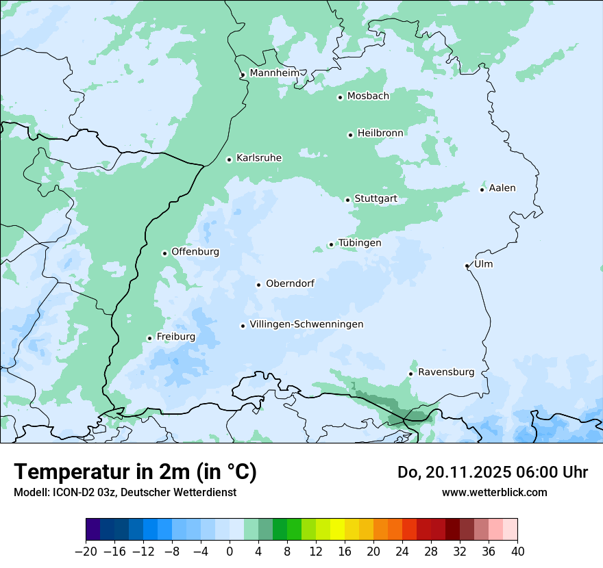 Modellkarten Temperatur
