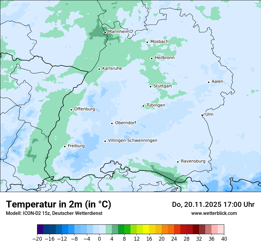 Modellkarten Temperatur