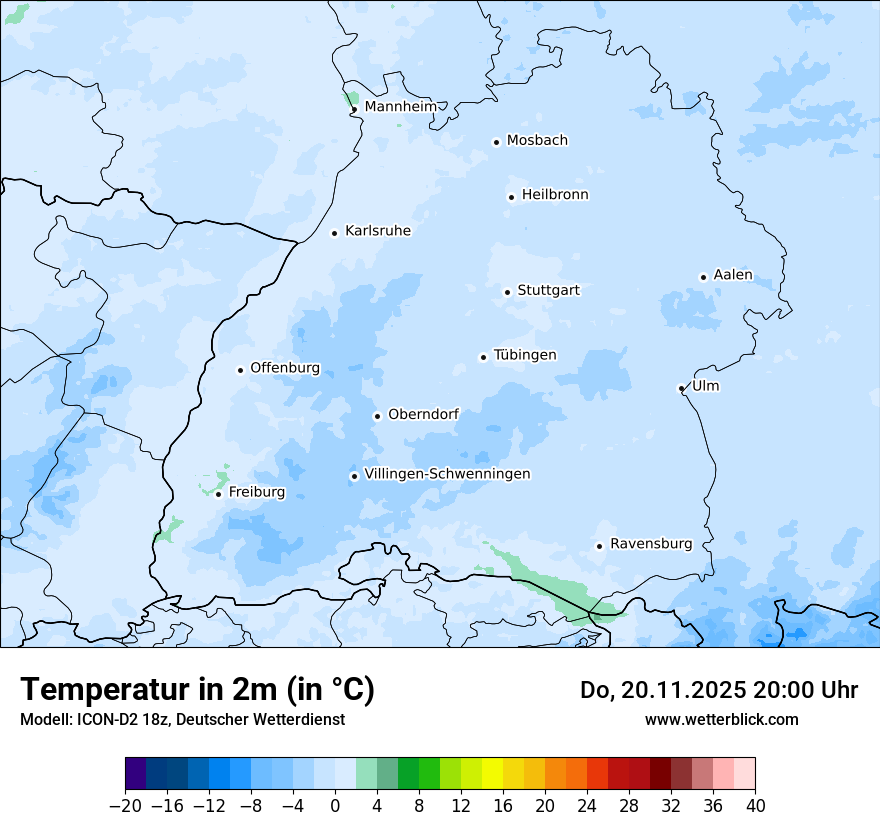 Modellkarten Temperatur