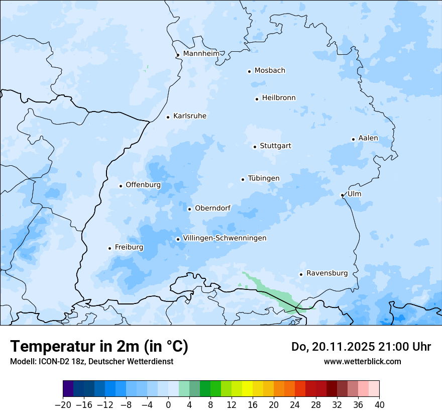 Modellkarten Temperatur