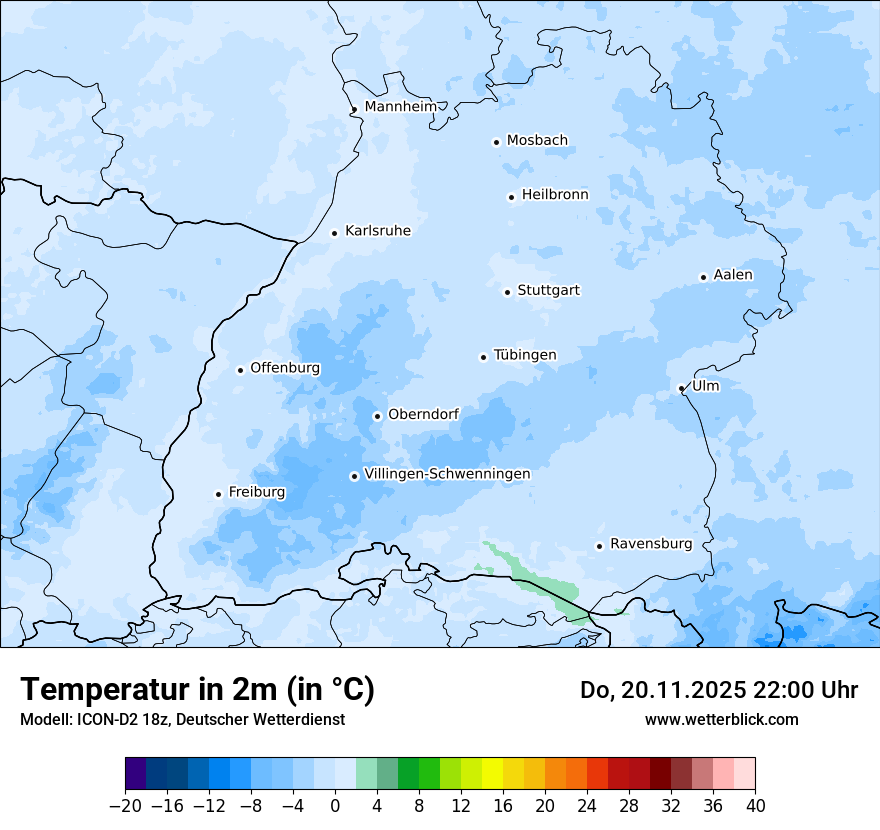 Modellkarten Temperatur