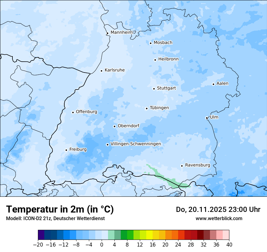 Modellkarten Temperatur