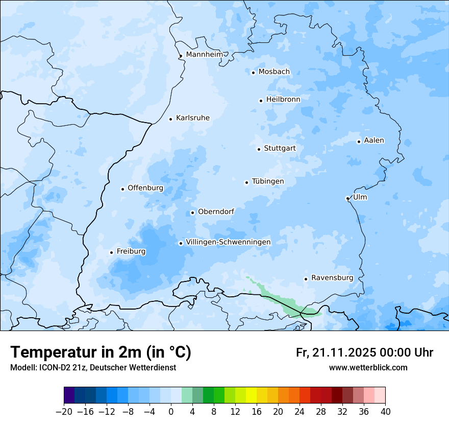 Modellkarten Temperatur