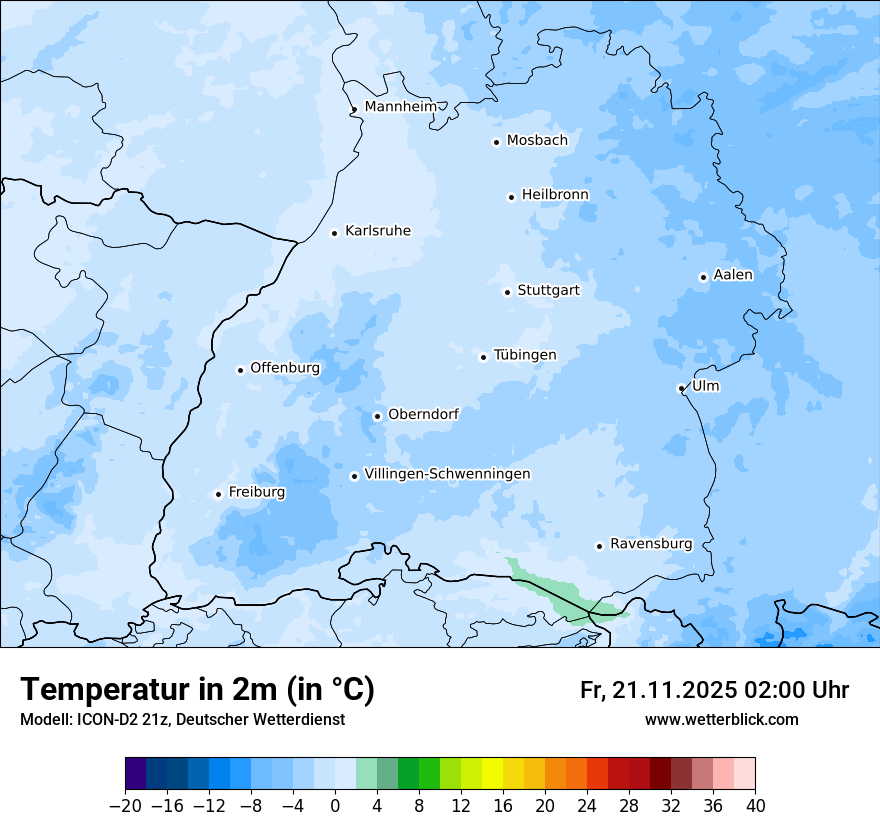Modellkarten Temperatur