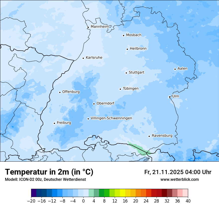 Modellkarten Temperatur