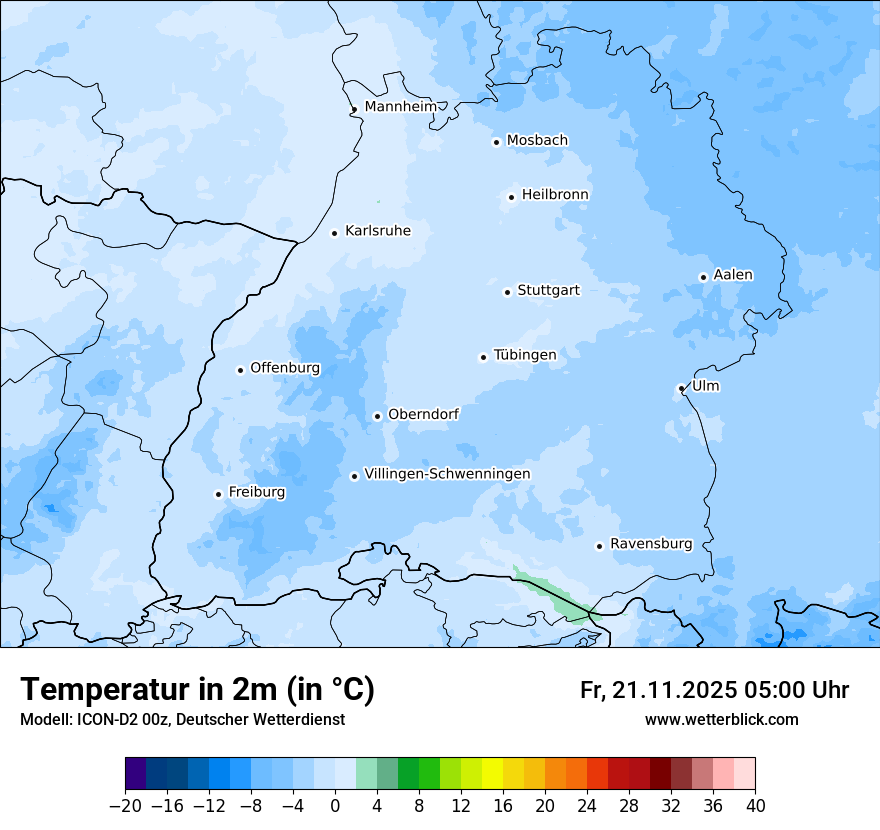 Modellkarten Temperatur