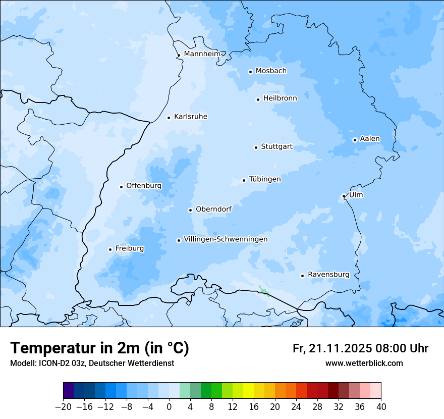 Modellkarten Temperatur