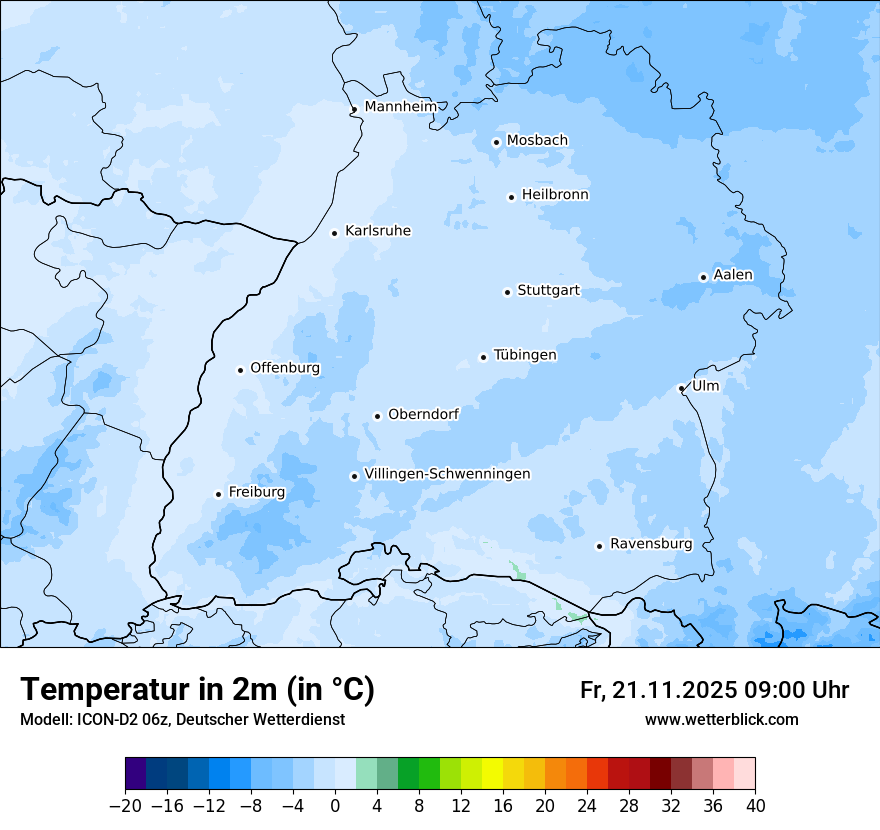 Modellkarten Temperatur
