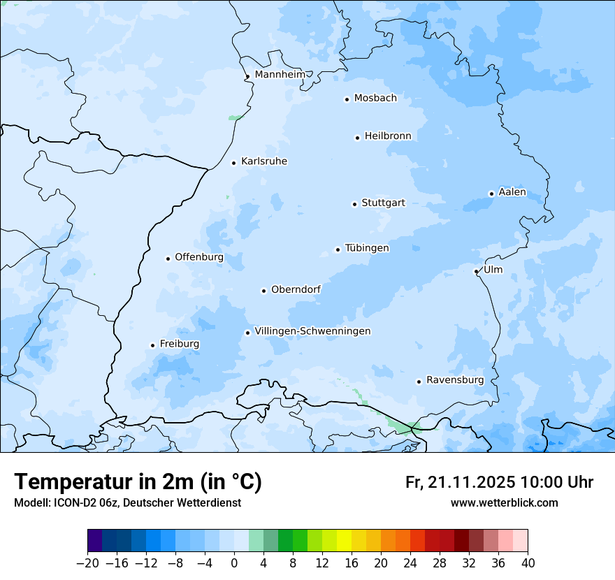 Modellkarten Temperatur