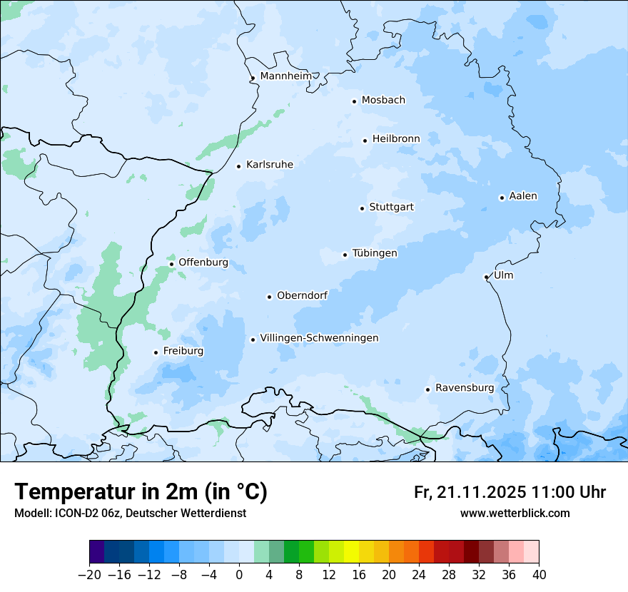 Modellkarten Temperatur