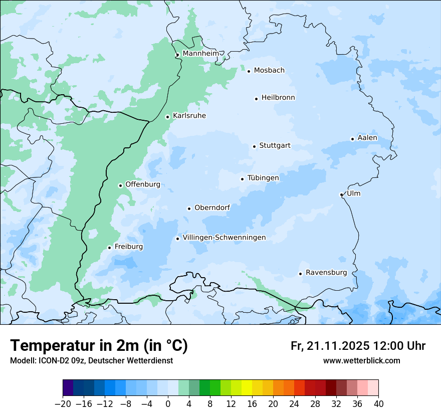 Modellkarten Temperatur