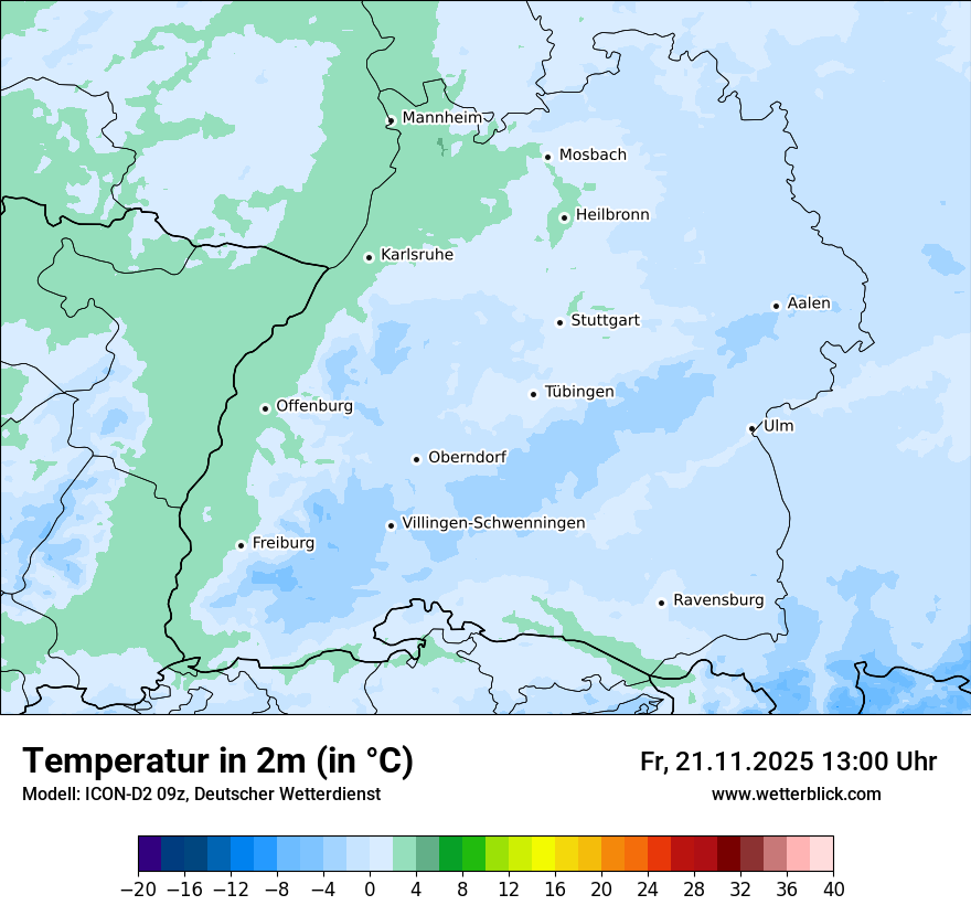 Modellkarten Temperatur