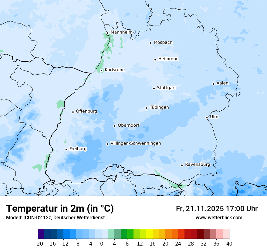 Modellkarten Temperatur