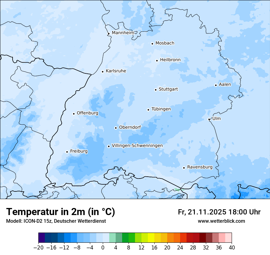 Modellkarten Temperatur