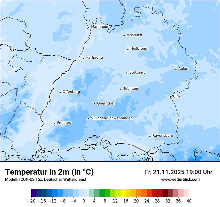 Modellkarten Temperatur