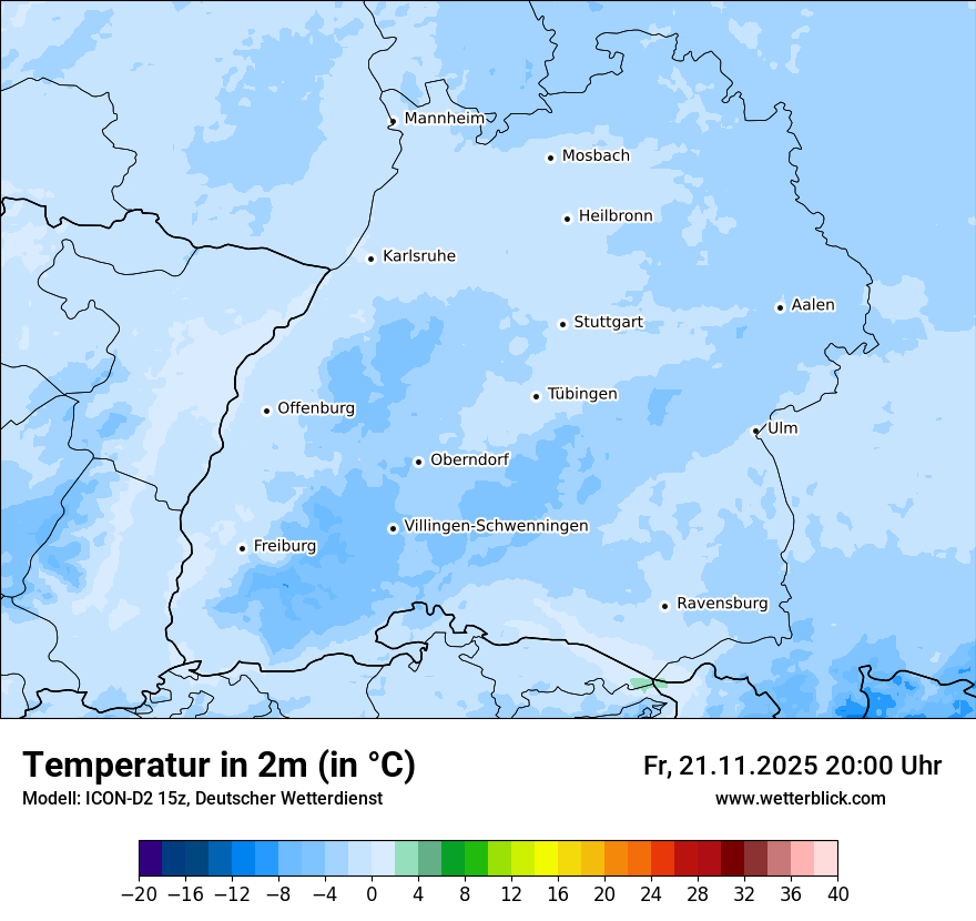 Modellkarten Temperatur