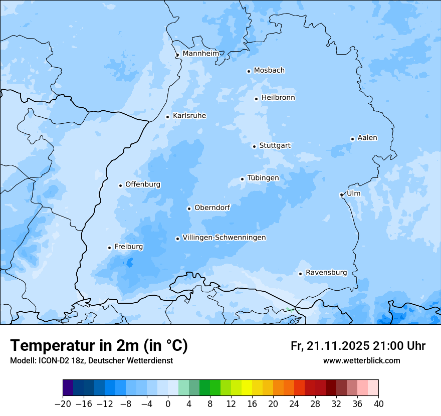 Modellkarten Temperatur