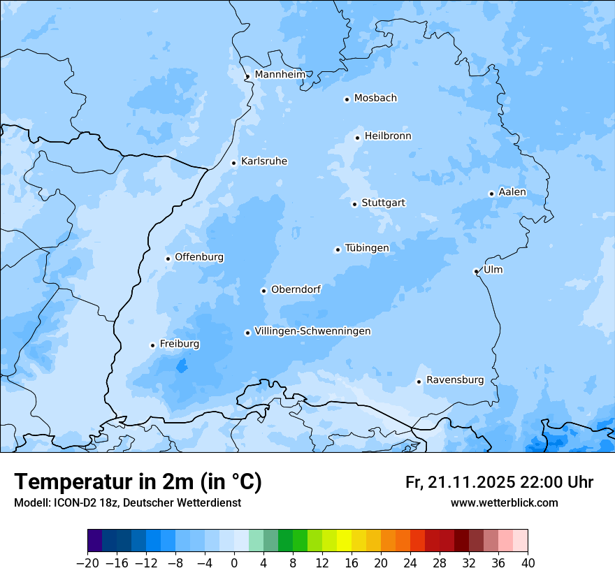 Modellkarten Temperatur
