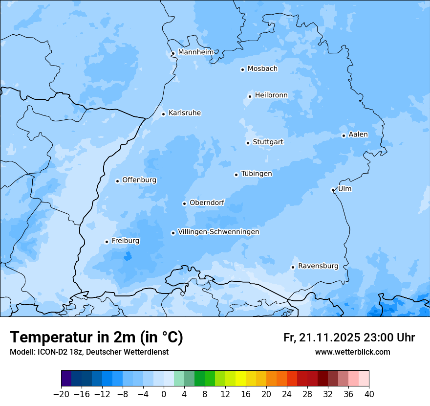 Modellkarten Temperatur