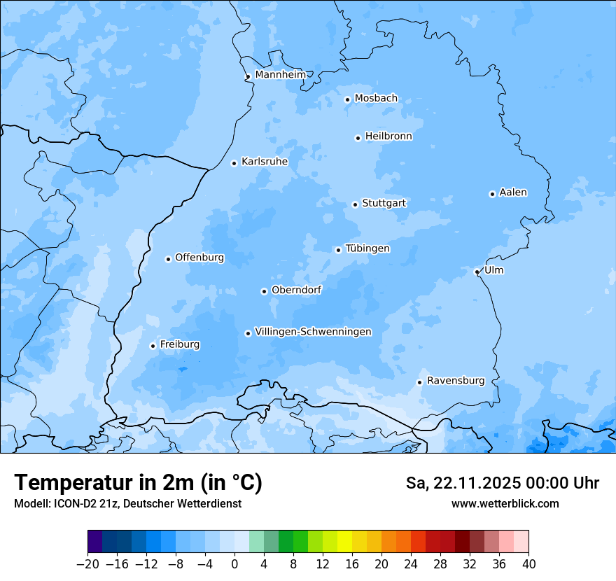Modellkarten Temperatur