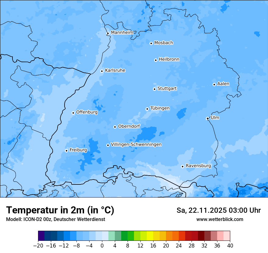 Modellkarten Temperatur