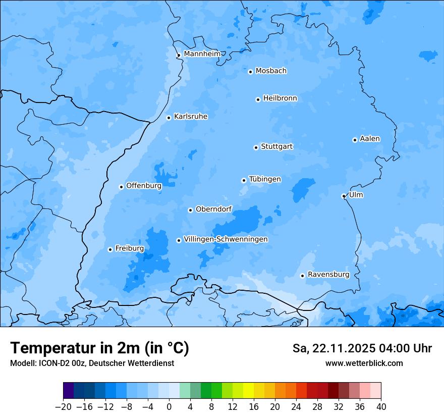 Modellkarten Temperatur