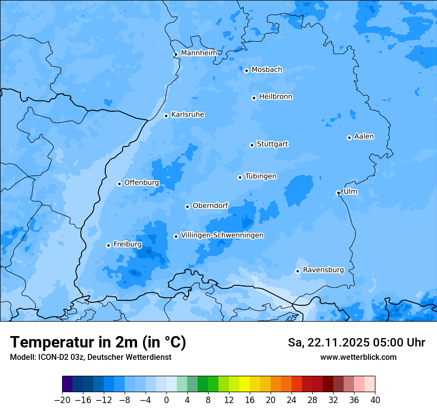 Modellkarten Temperatur