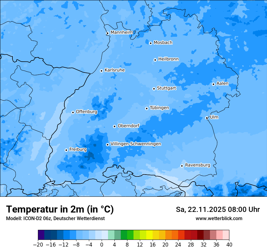 Modellkarten Temperatur