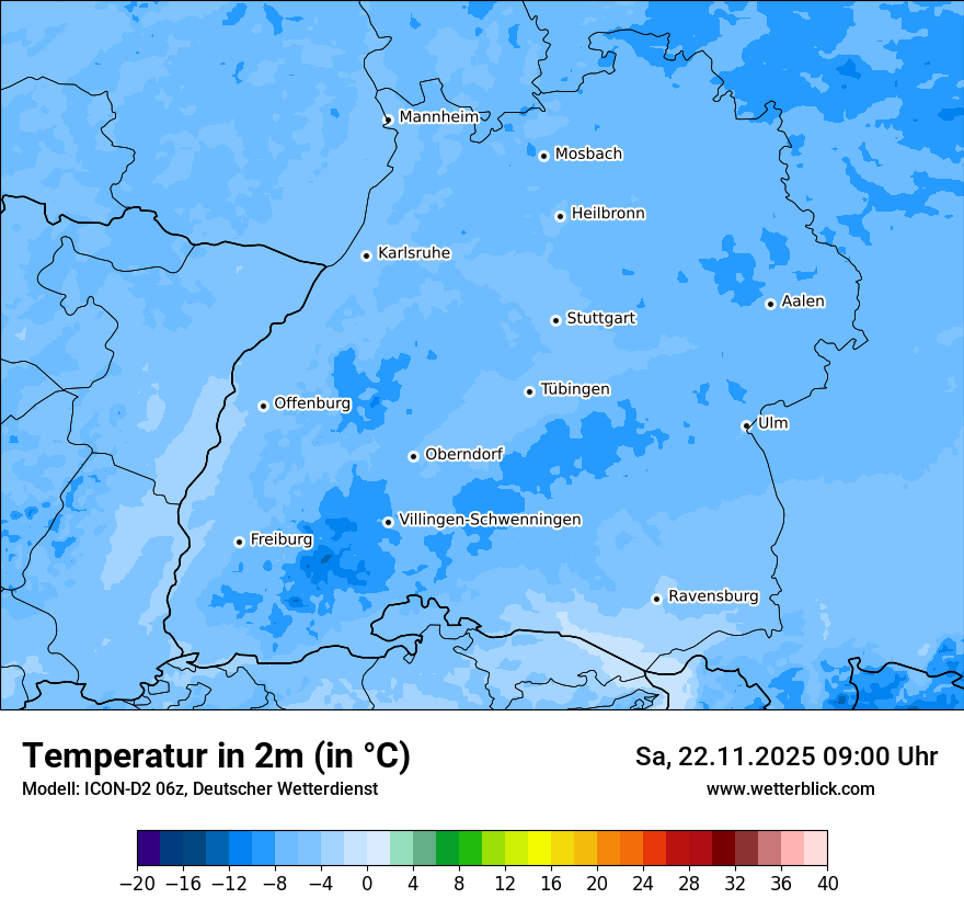 Modellkarten Temperatur