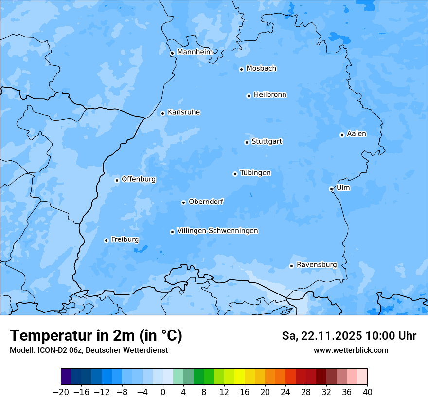 Modellkarten Temperatur