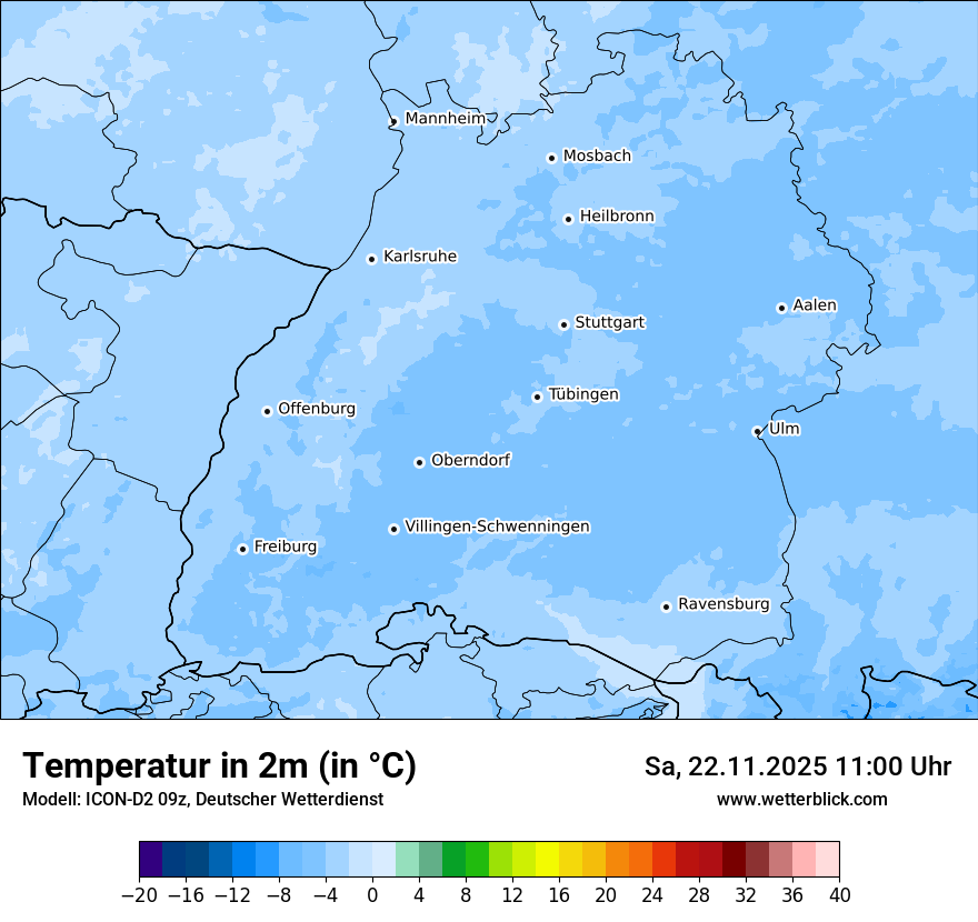 Modellkarten Temperatur