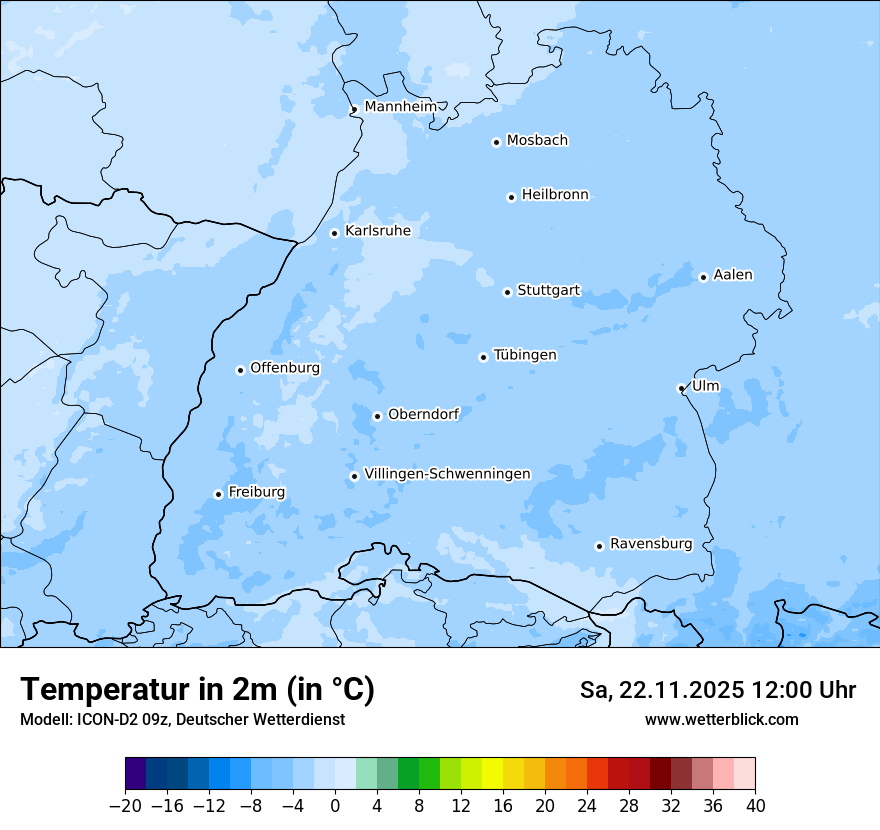 Modellkarten Temperatur