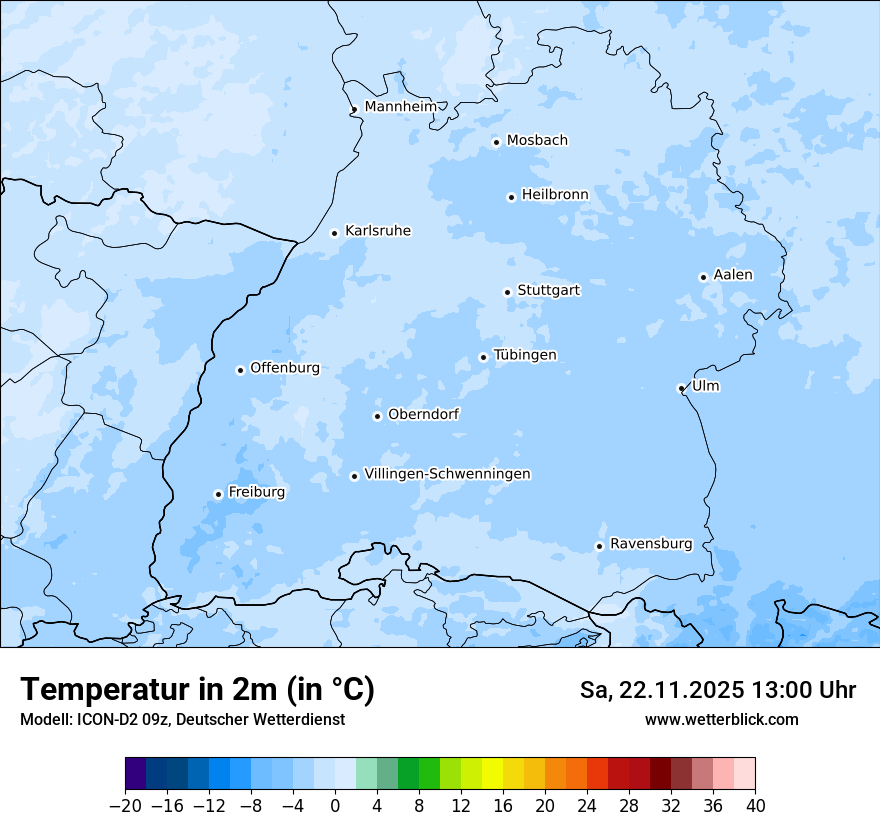Modellkarten Temperatur