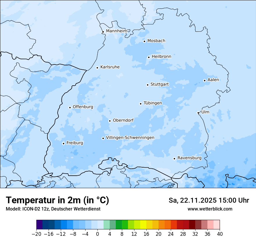 Modellkarten Temperatur