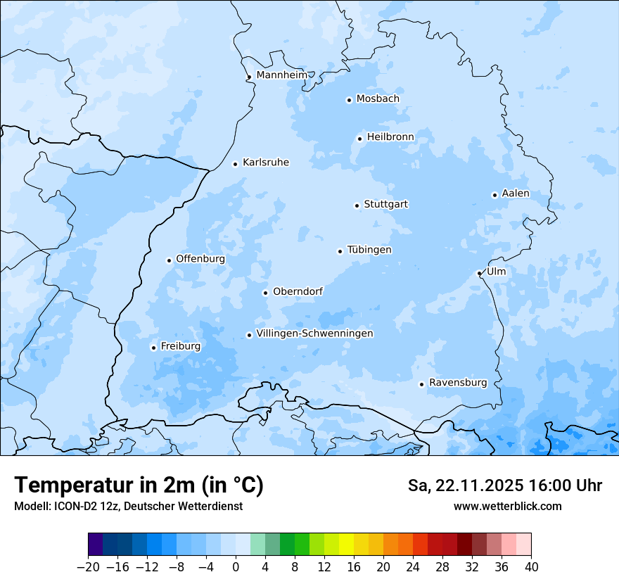 Modellkarten Temperatur