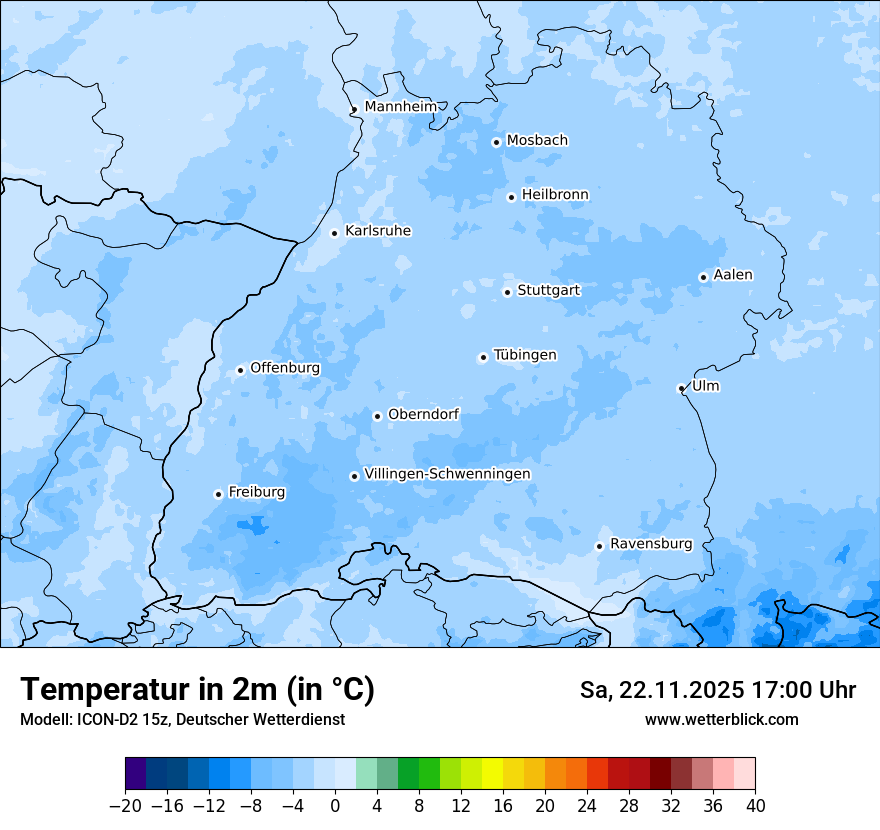 Modellkarten Temperatur
