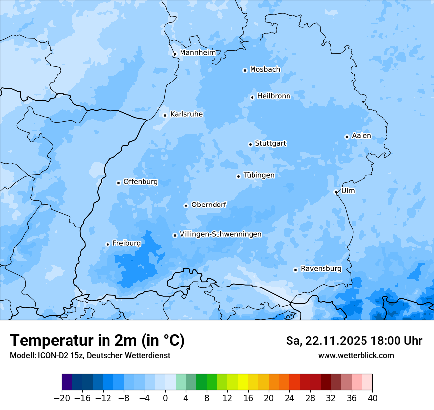 Modellkarten Temperatur