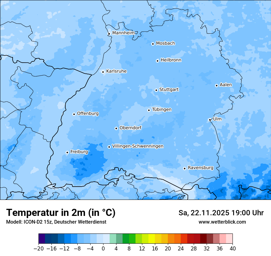 Modellkarten Temperatur