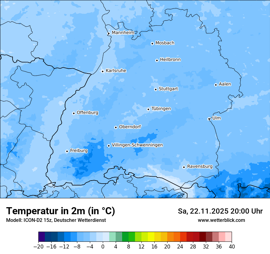 Modellkarten Temperatur