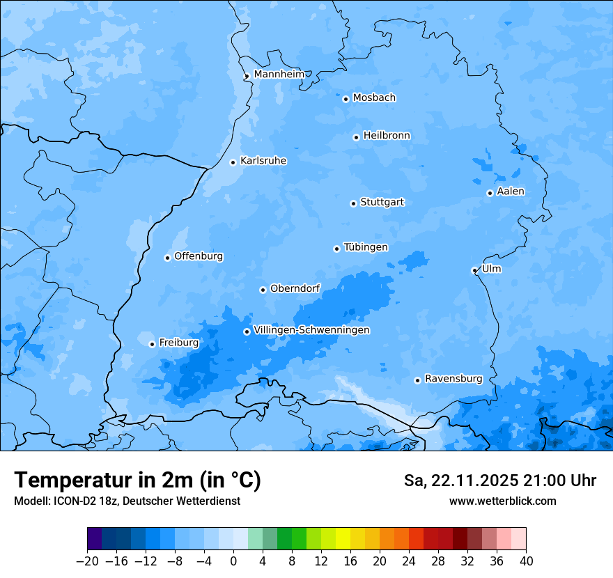 Modellkarten Temperatur