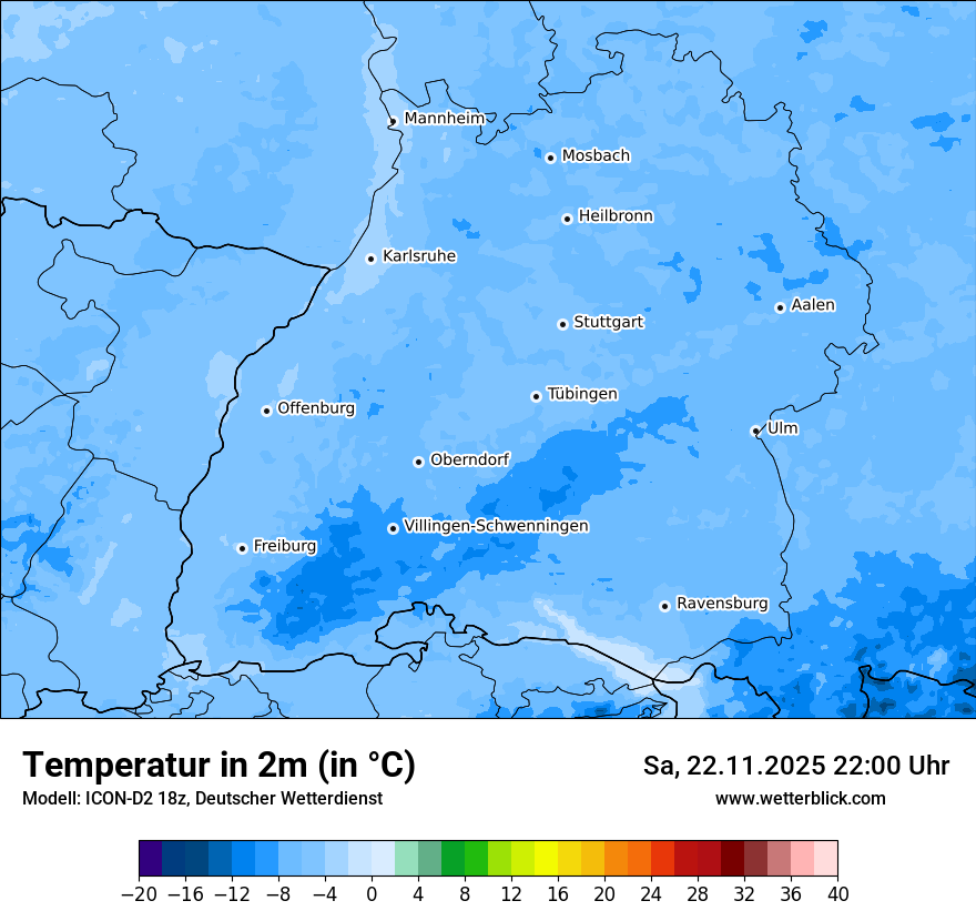 Modellkarten Temperatur
