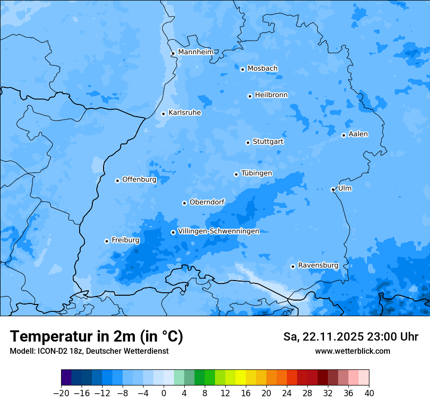Modellkarten Temperatur