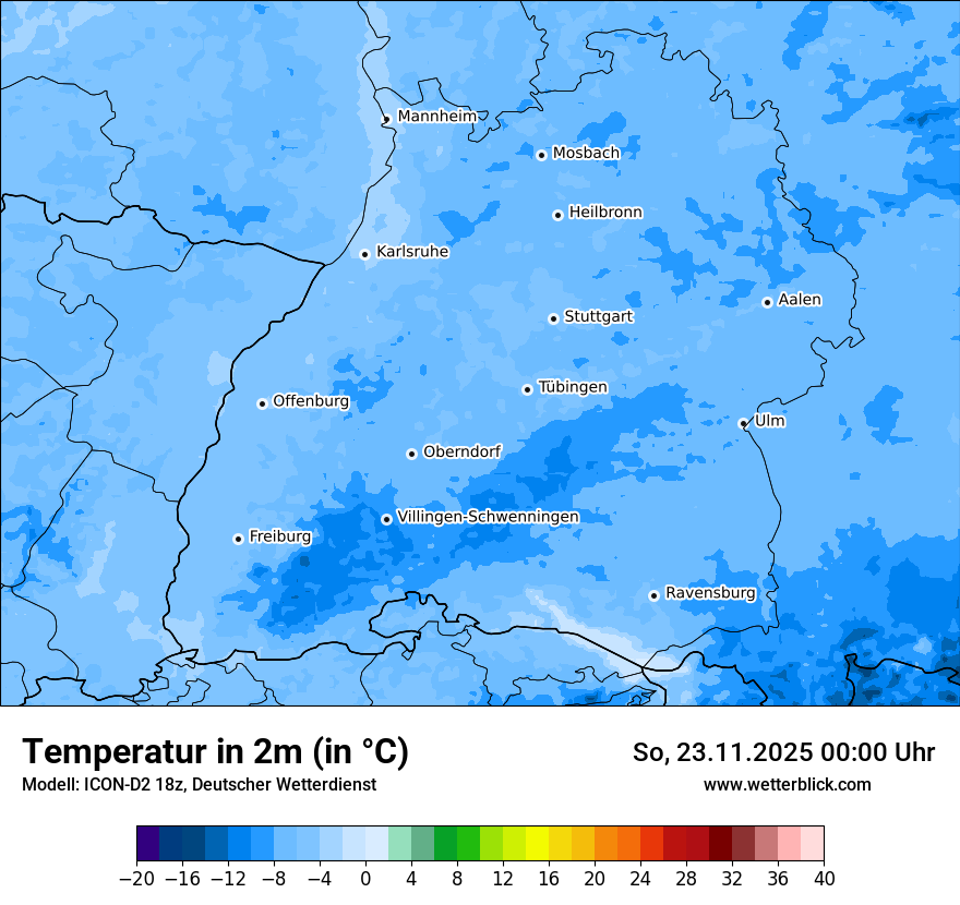 Modellkarten Temperatur