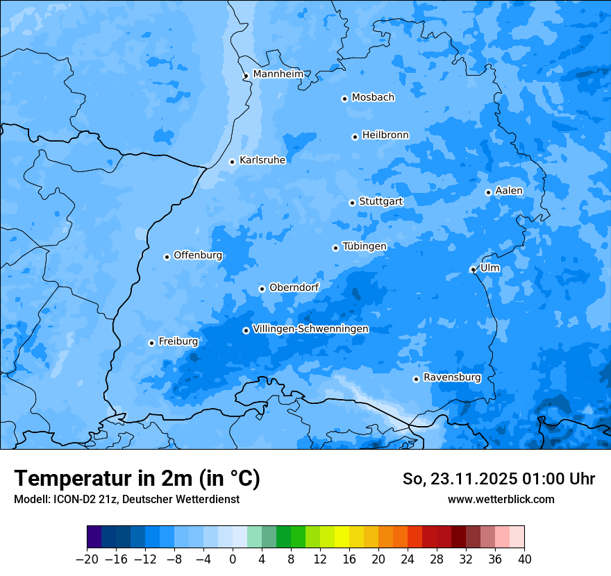 Modellkarten Temperatur