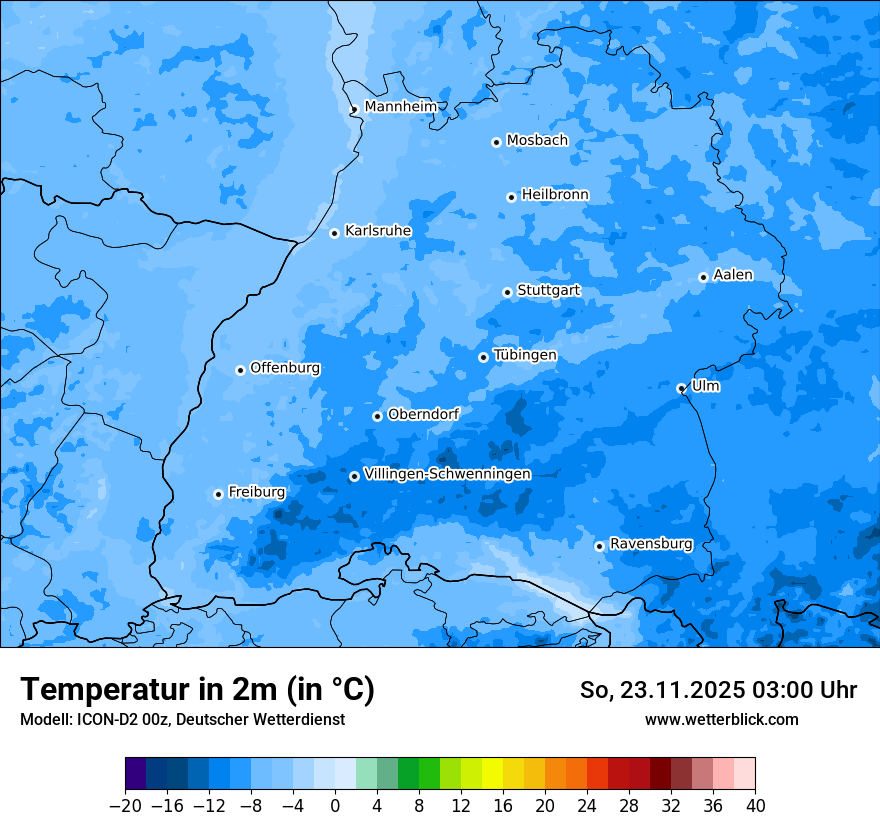 Modellkarten Temperatur