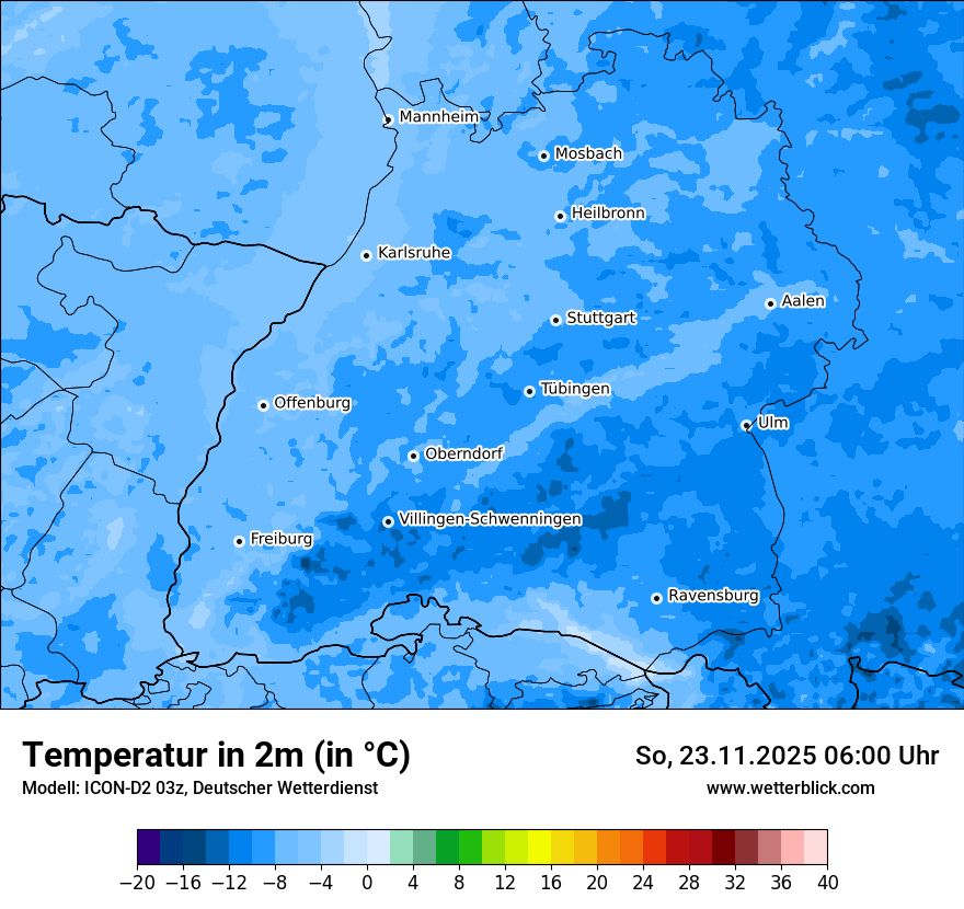 Modellkarten Temperatur